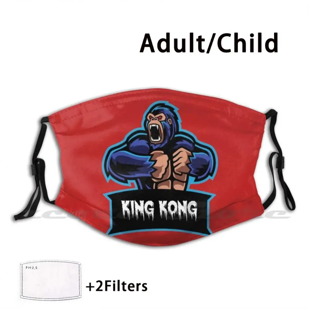 

Kong Mask Adult Child Washable Pm2.5 Filter Logo Creativity Kong King Kong Gorilla Ape Empire State Building Vintage Bakul997
