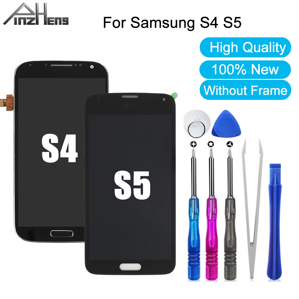 Качественный ЖК-дисплей PINZHENG AAAA для Samsung Galaxy S4 S5 с сенсорным экраном дигитайзер в