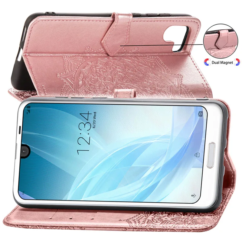 Кожаный чехол для Sharp Aquos R3 R2 компактный Shv40 Shv42 Shv43 Shv44 (полиуретан) с откидной
