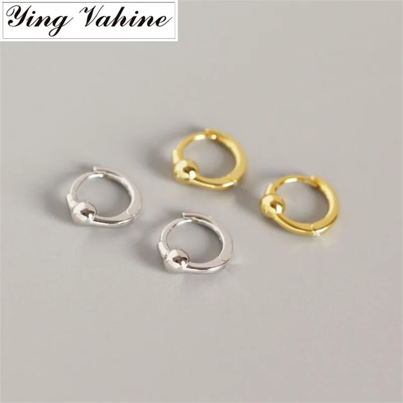 Женские Геометрические серьги-гвоздики из стерлингового серебра 100% пробы с