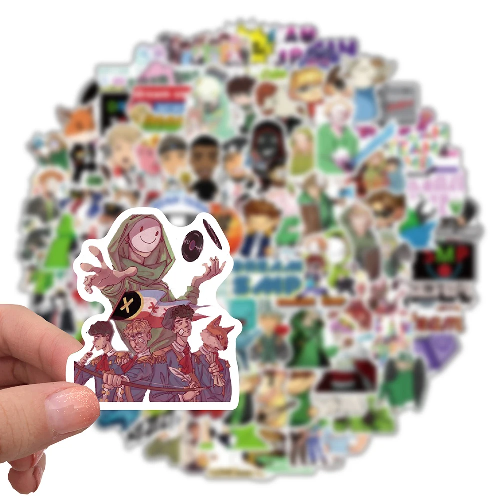 Pegatinas de Anime Dream Smp para ni&ntilde;os, calcoman&iacute;as de dibujos animados para pared, guitarra, equipaje, nevera, port&aacute;til, coche, 10/30/50/100 Uds.-1