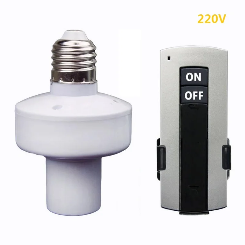 

E27 Screw Wireless Remote Control Light Lamp Bulb Holder Cap Socket Switch
