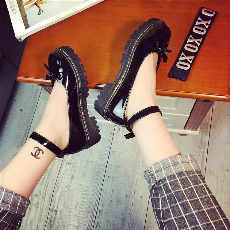 Студенческая обувь в стиле &quotЛолита&quot униформа для девушек и колледжа JK из