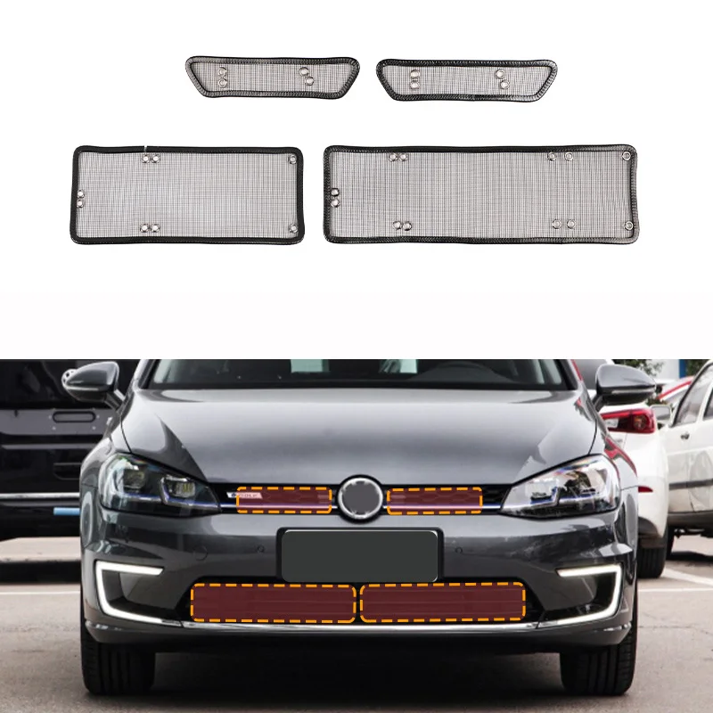 

Сетка для защиты от насекомых, передняя решетка для автомобиля, сетка для защиты от насекомых, сетка 2 шт. для Volkswagen Golf, электрического автомо...