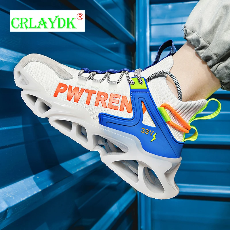

CRLAYDK Summer New Style Breathable Running Sneakers Casual Shoes for Men Sports Reflective Blade Outdoor Walking Boys Increased
