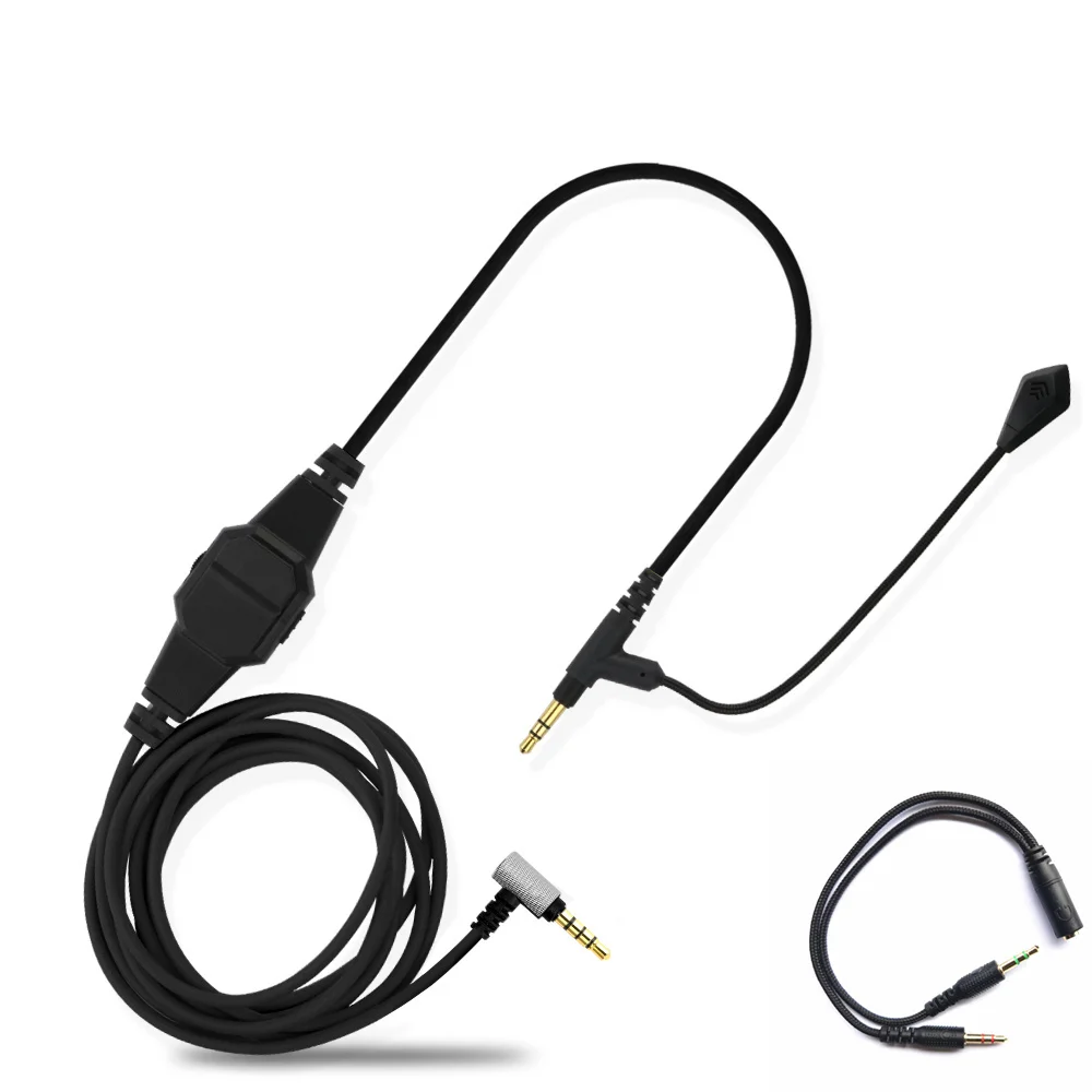 

Boom Microphone Volume Cable For V-MODA Crossfade M-100 LP LP2 M-80 V-80 To Gaming Headphone For Skype for Xbox One Phones