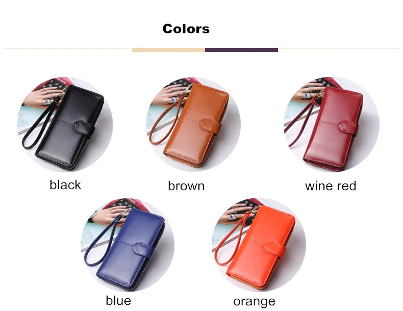 Новинка 2020 Роскошный дизайнерский женский длинный клатч кошелек из вощеной ПУ