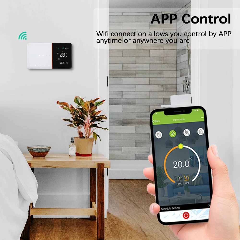 Умный термостат Tuya с Wi-Fi и метеостанцией контроллер температуры для