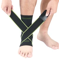1 pcs compression nylon strap belt ankle protector protective football ankle support basketball ankle brace black green