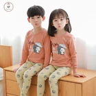 Пижама детская, из чистого хлопка, для мальчиков и девочек, От 2 до 14 лет, домашний костюм мультфильм