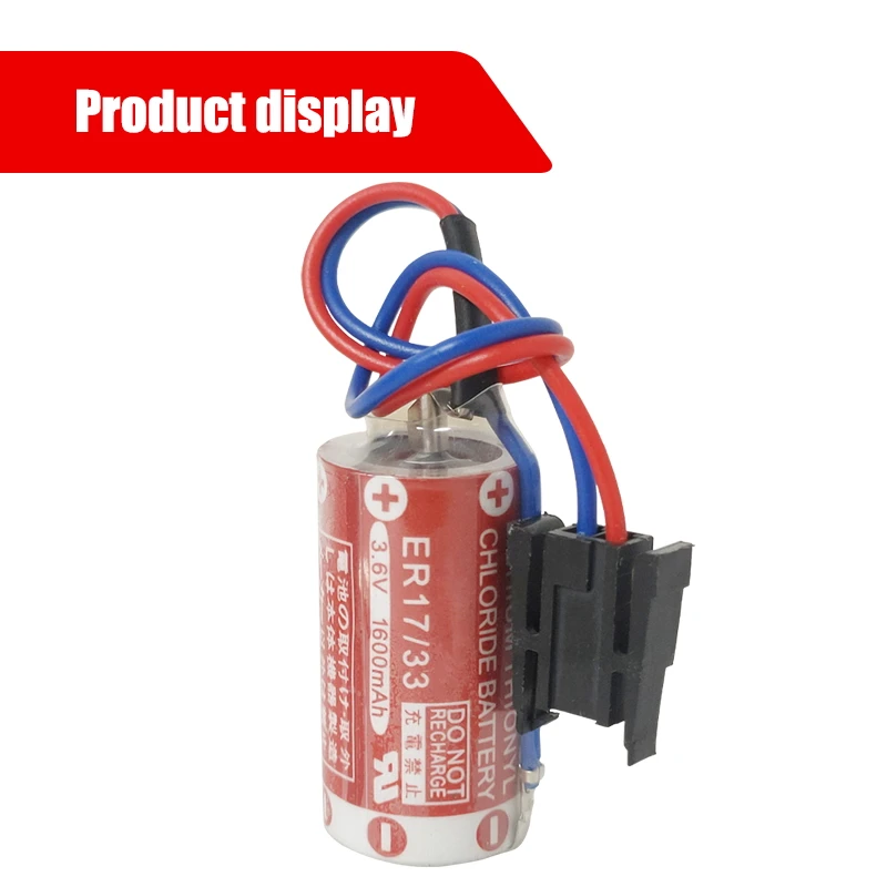 10pcs/lot NEW 3.6V 1600mah ER17/33 ER 17/33 PLC industrial control lithium battery batteries with black plug | Электроника