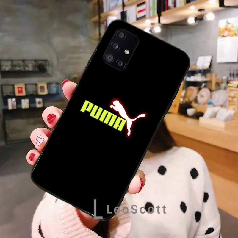 

Sports brand puma Phone Case For Samsung A40 A31 A50 A51 A71 A20E A20S S8 S9 S10 S20 Plus note 20 ultra