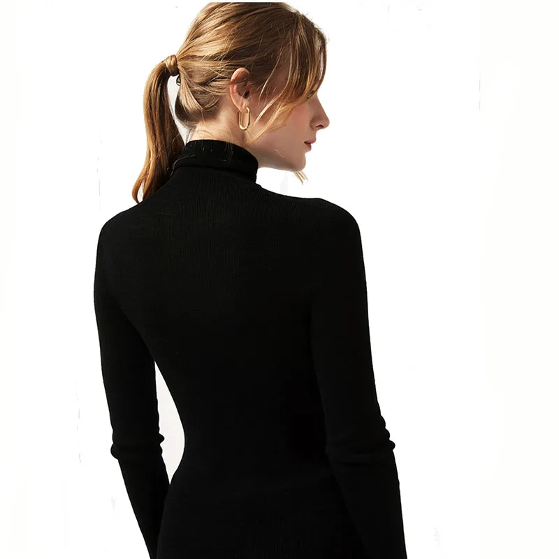 

Knitted Jumper Winter Tops Turtleneck Pullovers Casual Sweaters Women Shirt Long Sleeve Cloe2058pfu