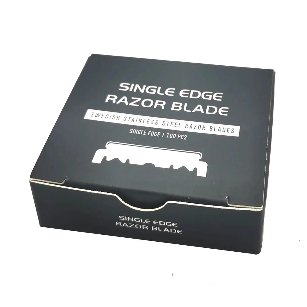 

Barber Razor Blade Single Edge Razor Blades 100PCS/SET Stainless Steel Razor Blades Safety Razor Blades Safe Guard