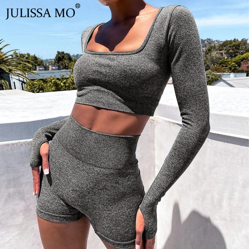 Женский спортивный костюм JULISSA MO летний хлопковый комплект из двух предметов