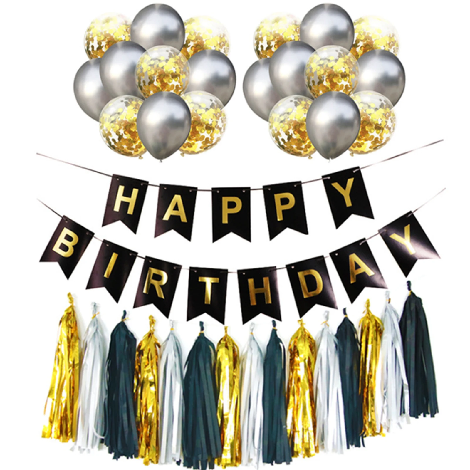 Бронзовая бумага флажки гирлянда баннеры флаги баннер на день рождения для