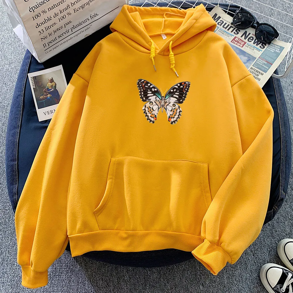 Grunge Graphic 90s Butterfly Clothes for Women Black Punk Hoodie Gothic Punk Sweetshirts Ladies Hoodies and Sweatshirts Cute