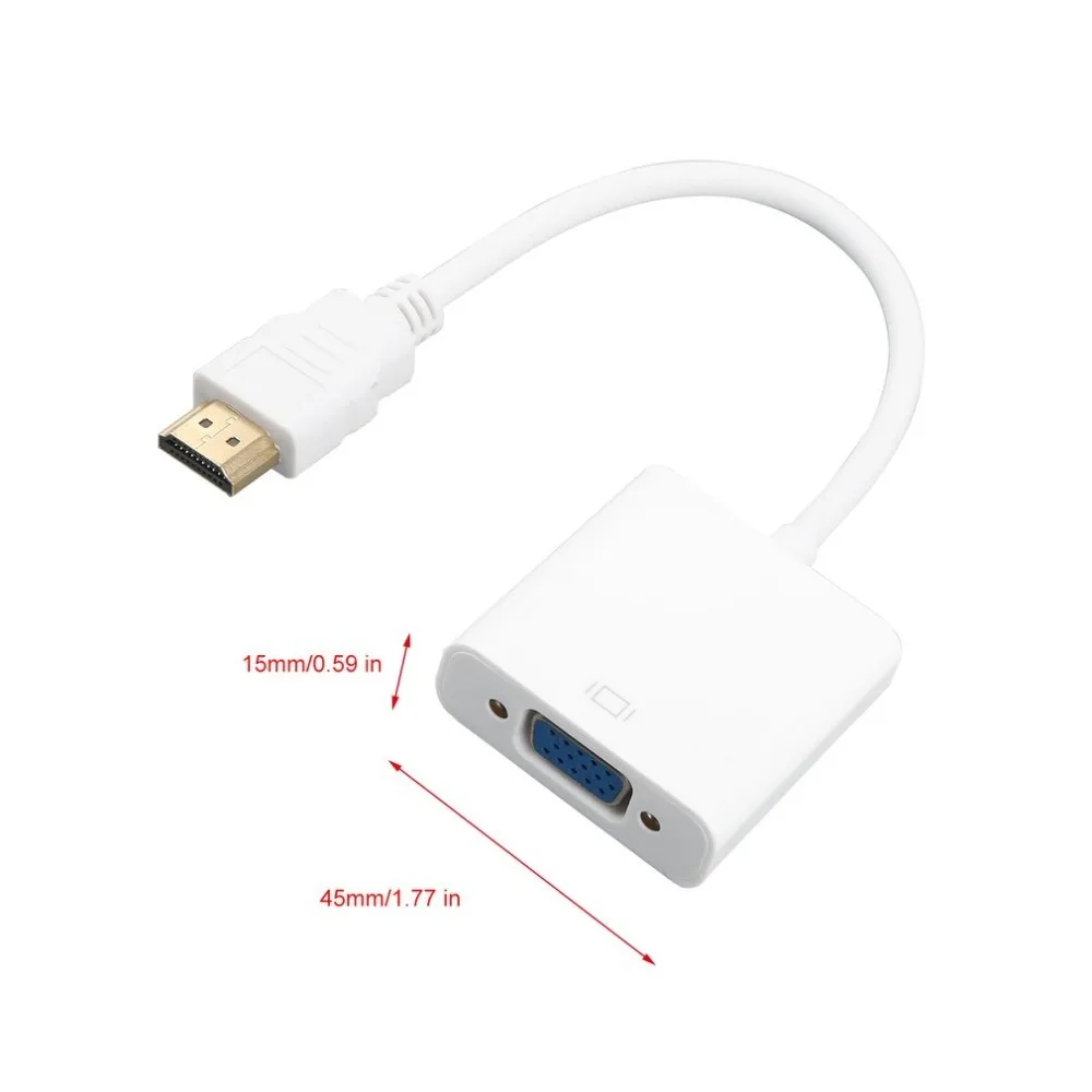 HDMI к VGA конвертер адаптер Male Female полный 1080 P Кабели Адаптеры для сим карт мужчин и