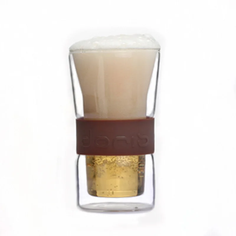 Комплект из 2 предметов с двойными стенками прозрачный пивной стакан подходящие