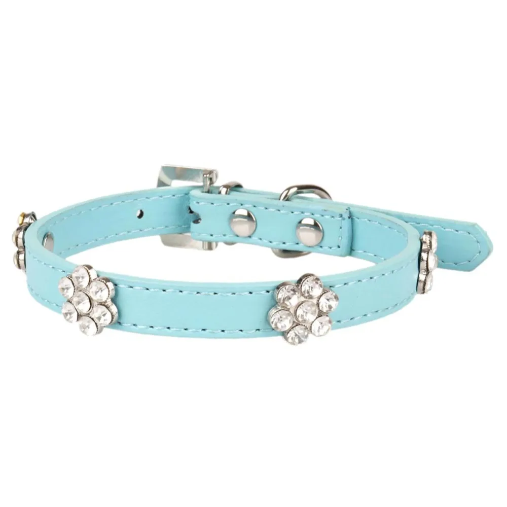 Ошейники для собак декоративный ошейник из искусственной кожи со стразами и