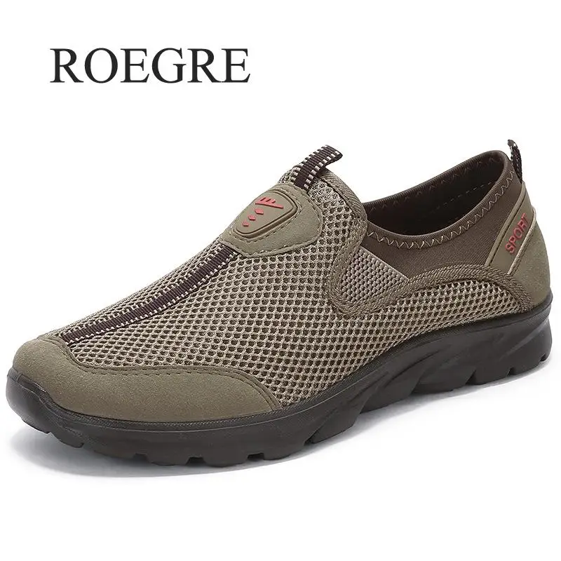 Сетчатые удобные мужские повседневные туфли дышащие лоферы с мягкой подошвой