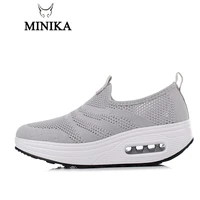 new minika toning shoes womens sport for swing shoe wedges zapatos mujer mesh height increasing tenis feminino fitness shoes