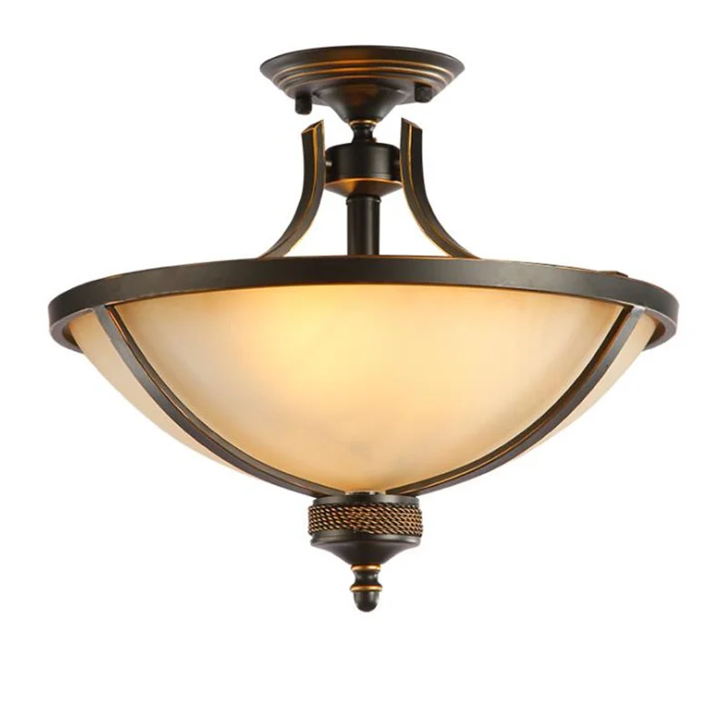 Скандинавский простой американский Сельский Железный полуподвесной потолочный