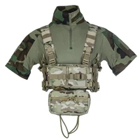 tactical micro mini flight mk3 chassis modular h harness chest rig sack with 5 56 molle magazine pouch multicam nylon airsoft
