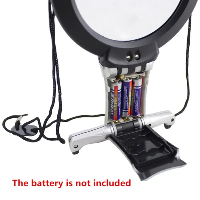 2 светодиодный Hands Free Лупа увеличительное стекло с подсветкой шеи