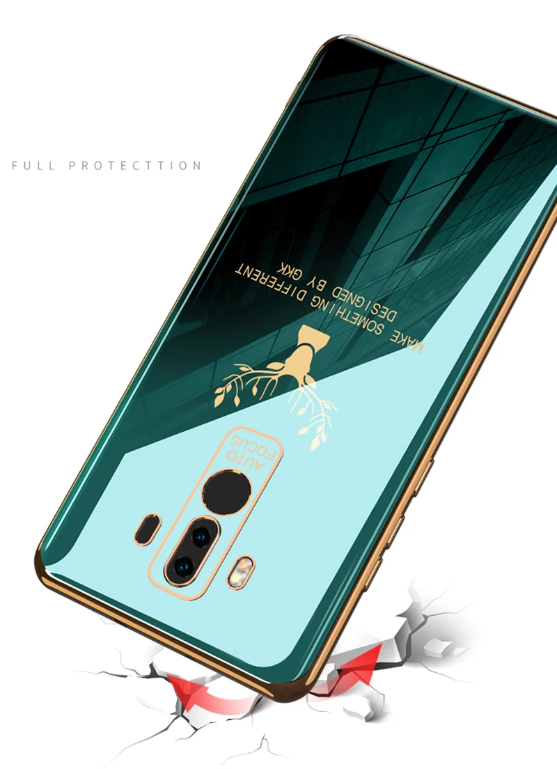 huawei snorkeling case Boucho Electroplated Case For Huawei MATE 40 30 20 10 Pro lite 20X Mate9 20pro Luxury Plain Color Deer Pattern Soft TPU Cover huawei waterproof phone case