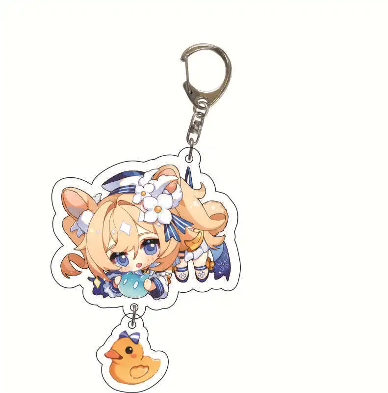 Хит продаж брелок для ключей с героями игры Genshin Impact Raiden Shogun Hutao kaedeхара Kazuha Xiao Yoimiya