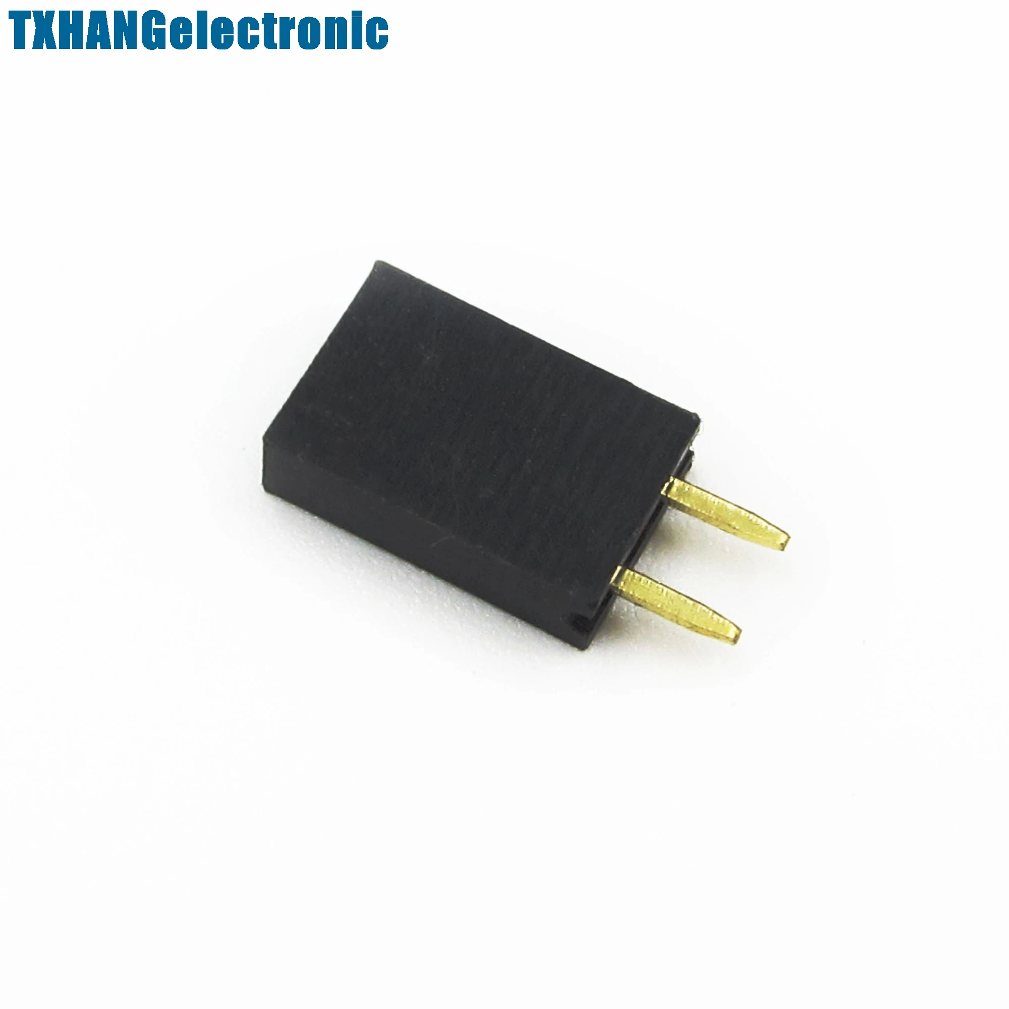 10 шт. новинка Однорядный 1x2 контакта 2 54 мм шаг гнездовой разъем прямая