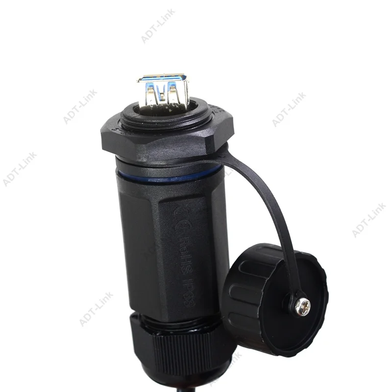 USB 3.0 Waterproof Connector Cable IP68 M25 socket & plug Male Female Adapter both ends Cables 0.5m /1m /3m | Электроника