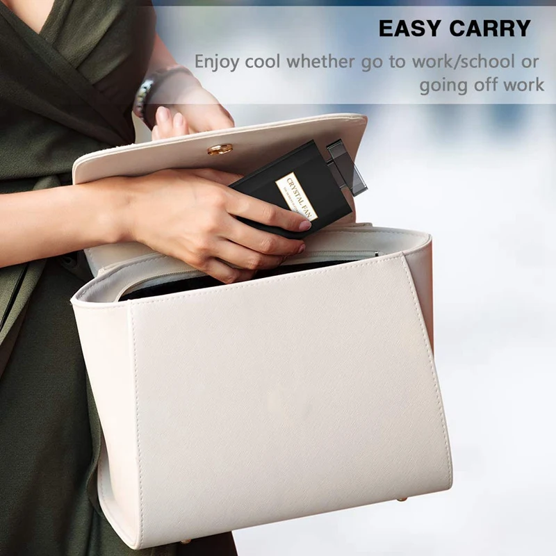 Женский ручной вентилятор перезаряжаемый Маленький Персональный с 3 настройками