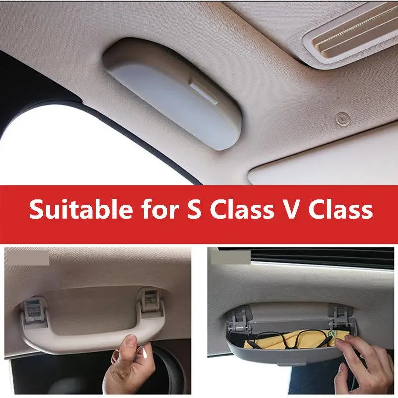 

Case Sunglass Sunglasses Holder Case Box for Mercedes Benz S Class W222 W223 V Class V260 W639 W638 Glasses case Storage box