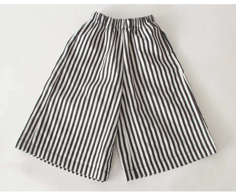 Новинка 2021 летние детские свободные брюки подходящие ко всему для девочек