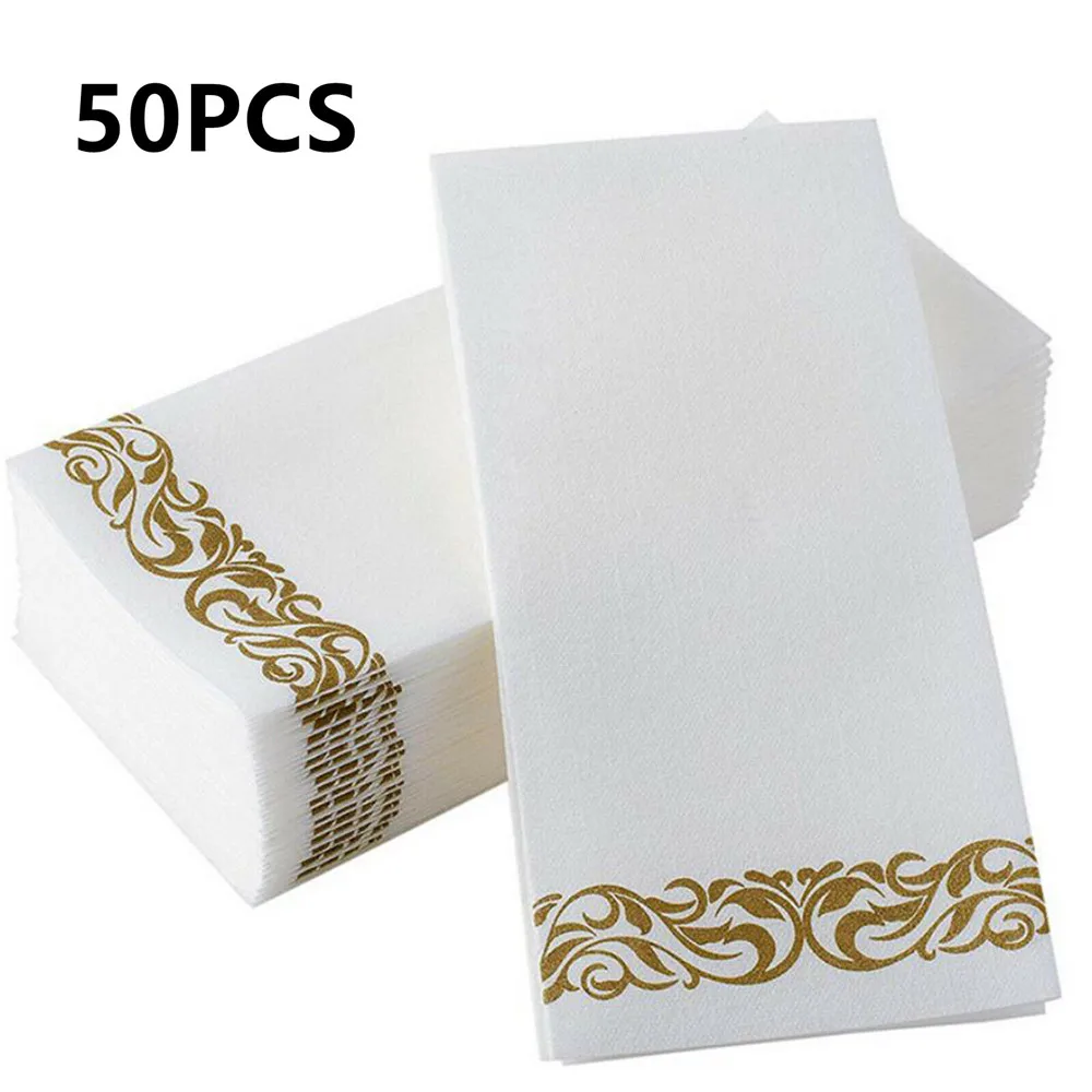 50 Pcs Disposable Tissue Napkins Hotel Restaurant Dish Paper Towel Home Table Decorations Skin Friendly Dust-free Napkin 30*40cm