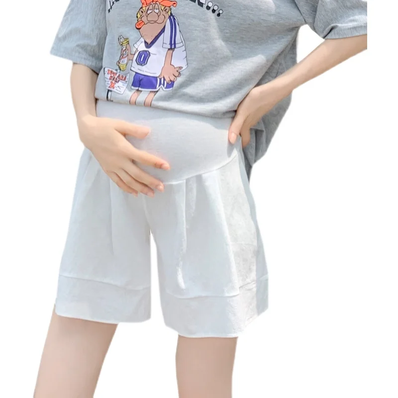 

6070# Summer A Line Cotton Maternity Shorts Wide Leg Loose belly Shorts Clothes for Pregnant Women Thin Casual Slim Pregnancy