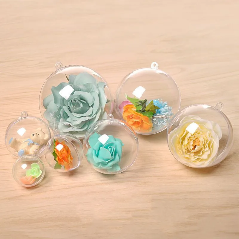 10 шт. Рождество деревьев украшения прозрачный шар сердце Форма открытого