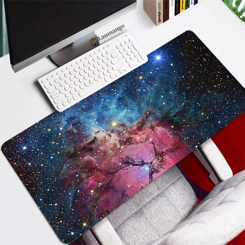 

Galaxy Mouse Pad Large 90x40 Table Kawaii Gaming Accessories PC Gamer Computer Desk Mat Mousepad XXL Non-slip Keyboard Mouse Mat