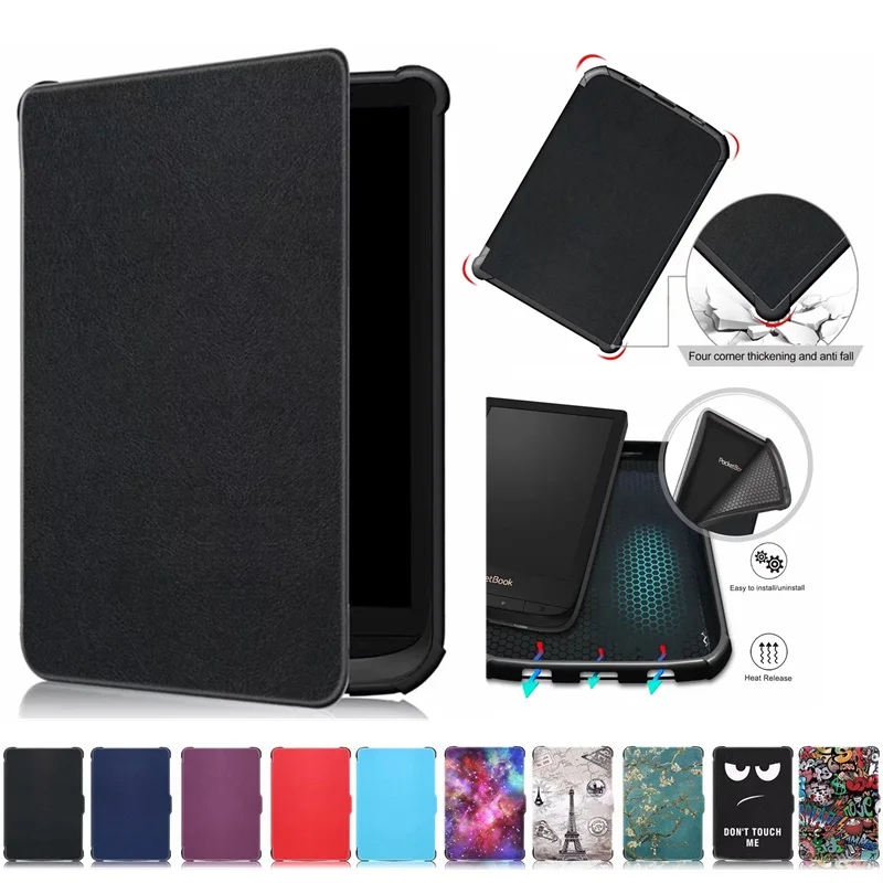 

Case For Pocketbook 616 627 632 PU Leather TPU Smart Wake Up Stand Funda For PocketBook Touch Lux 4 Basic Lux 2 Case Cover Capa