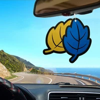 new 6 pcs leaf shape car air freshener natural scented tea paper hanging perfume flavoring for car accessories interior parts