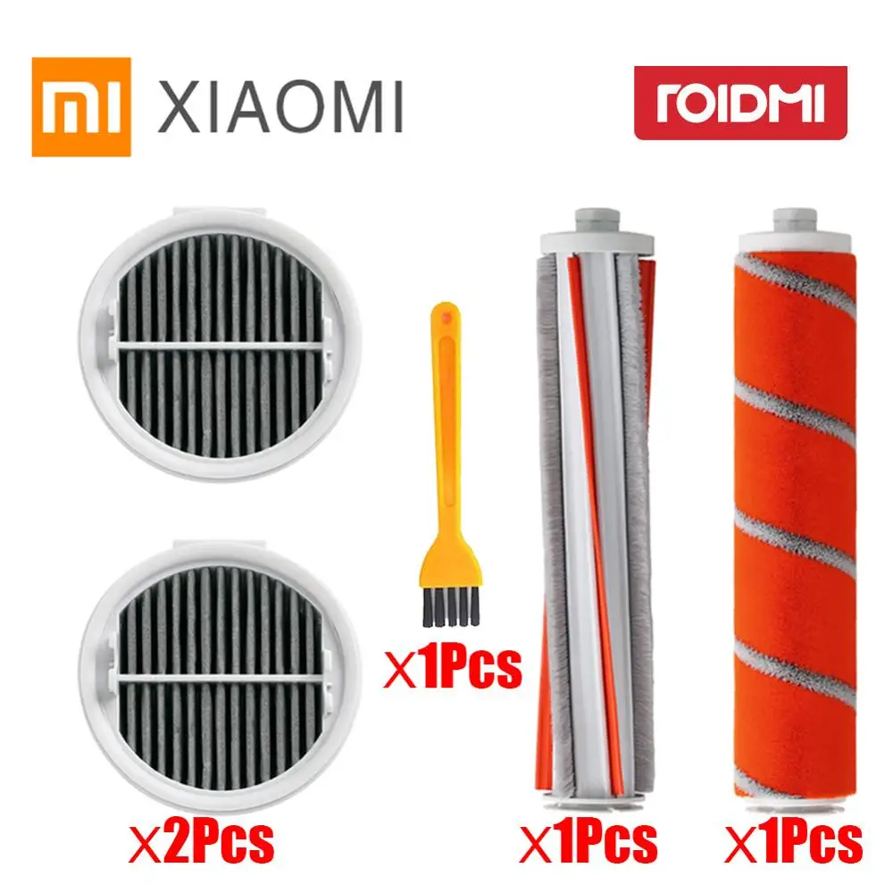 5pcs XIAOMI ROIDMI F8 часть упаковки ручные Запчасти для пылесоса наборы HEPA фильтр ролик щетка мягкий пух углеродное волокно - Цвет: 5pcs