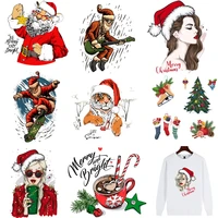 thermal transfer for clothes father christmas decoration stickers for clothes diy heat adhesive patches for childrens clothing