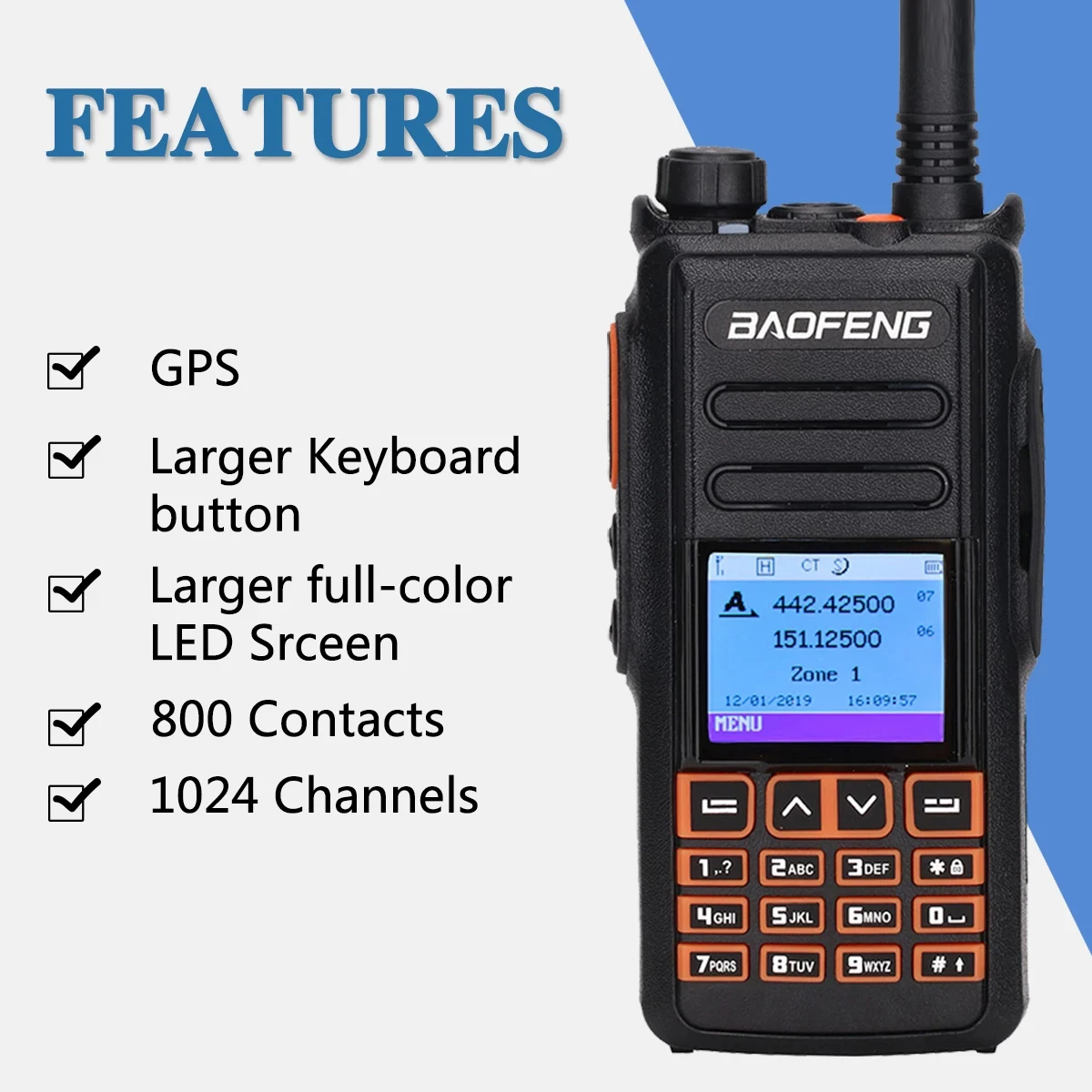 Портативная рация Baofeng DM-X с двумя временными интервалами GPS уровня 1 и 2 DMR