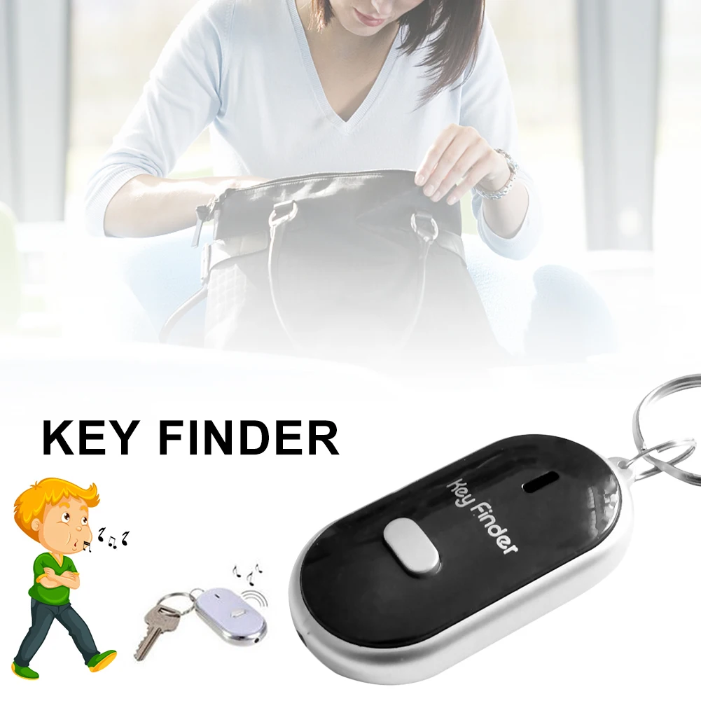 

Key Finder Tracker Locator Anti-Lost Device LED Light Torch Remote Sound Control Lost Keyfinder Keychain Alarm Locator Track