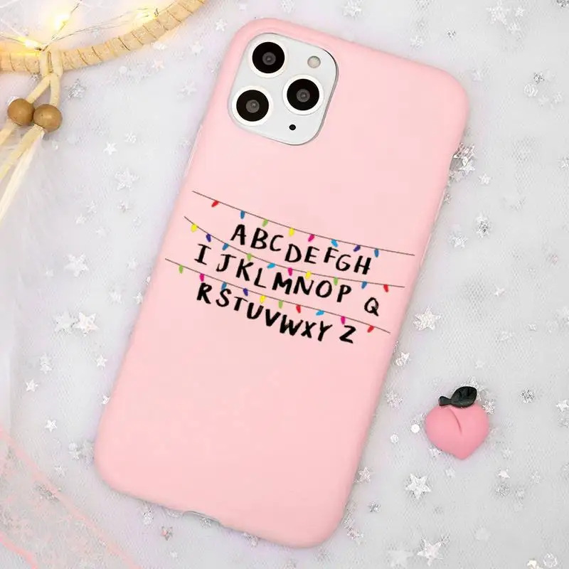 

Stranger things Phone Case Candy Color for iPhone 11 12 mini pro XS MAX 8 7 6 6S Plus X SE 2020 XR