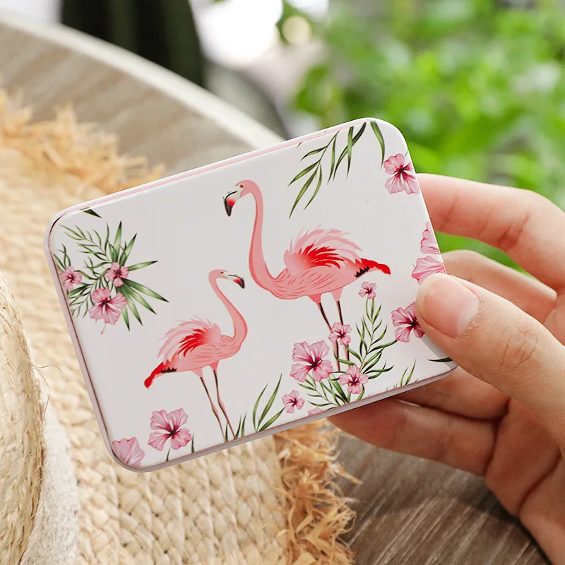 1 шт. портативный мультяшный единорог Фламинго маленькая жестяная коробка