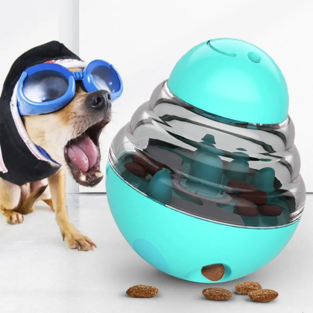 

New Shaking Food Kill Time Dog Puppy Tumbler Training Slow Eat Feeding Dispenser Pet Toy Automatic Leaking Ball With Holes