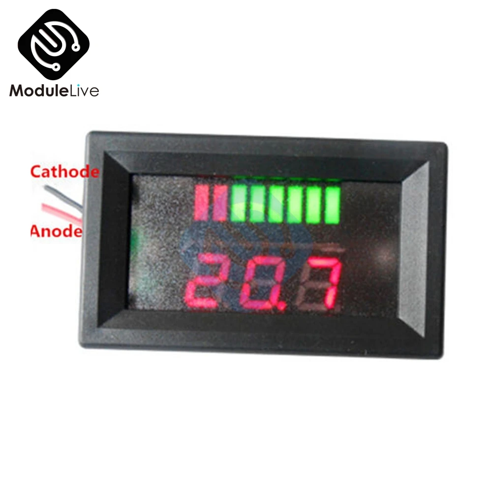 Красный Вольтметр DC 12 В|voltmeter leads|voltmeter ledvoltmeter digital |